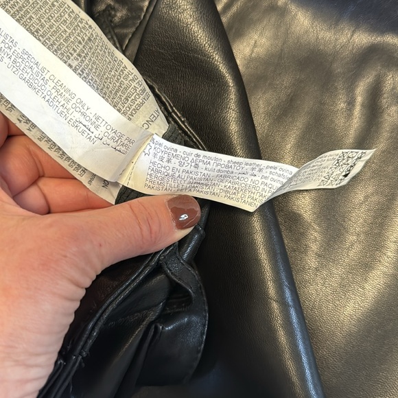 Zara patch pocket lambskin pants - Picture 5 of 9